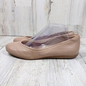 Naturalizer Ballet Flats Women's 9.5 Vivienne Leather Tan Slip On Casual Neutral